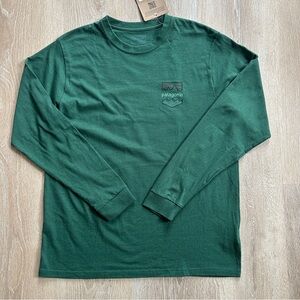 Patagonia Men's Long-Sleeve Forest Green Long Sleeve Tee (NWT)
